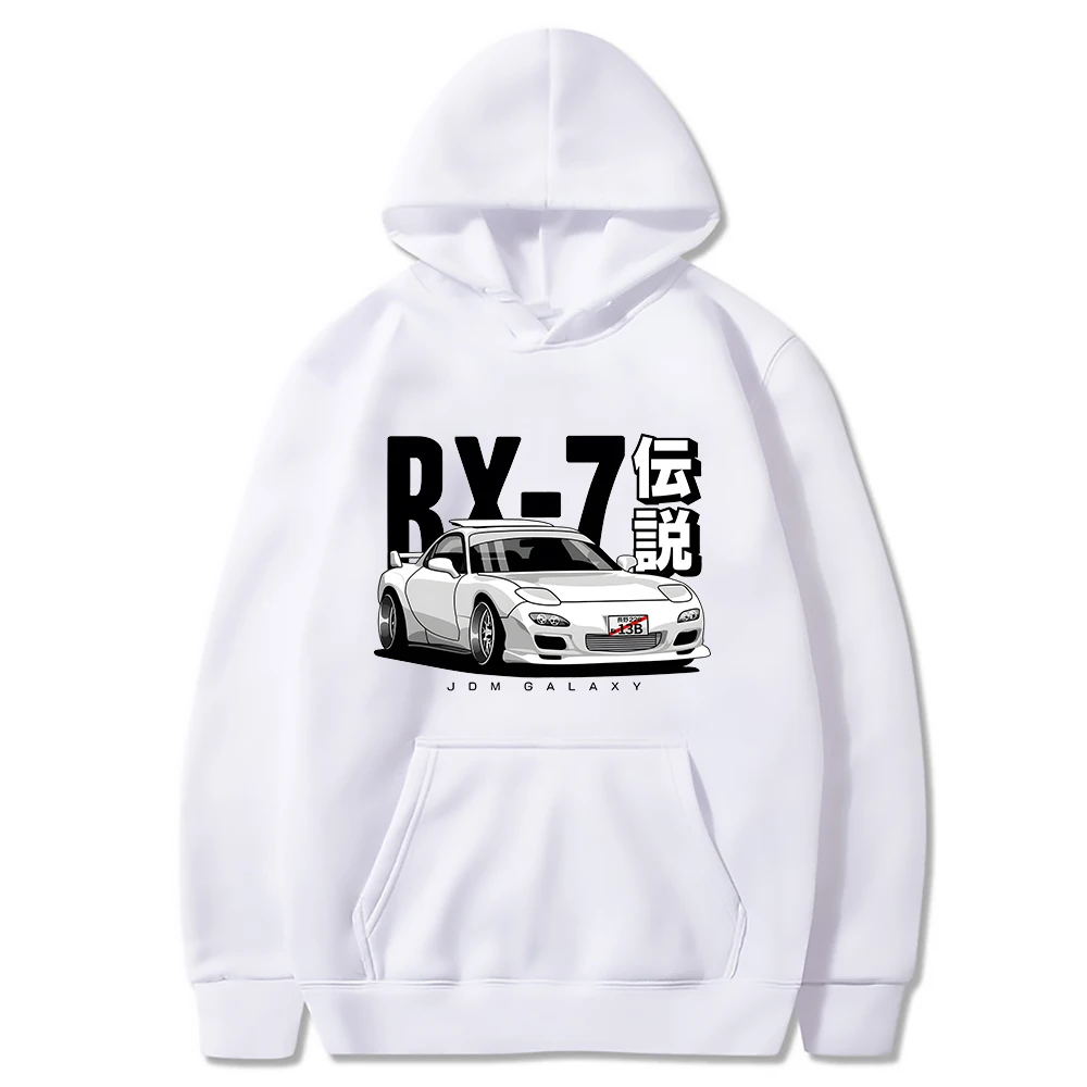 Initial D JDM Hoodie  RX7 FD Drift Japanese Cars Printed Loose Sweatshirt Haraju - £75.69 GBP