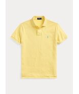 Polo Ralph Lauren Men&#39;s Custom Slim Fit Mesh Polo Yellow/Lt Blue-2XL - $41.99