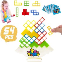 64pcs Tetra Tower Game Balance Stacking Blocks Tetra Tower Balancing Stacking Bo - £18.74 GBP