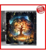 Whimsical Tree of Life Shower Curtains 72x72 - Perfect for Enchanted Bat... - $604.61 MXN