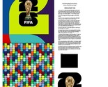 24&quot; X 43&quot; Panel FIFA World Cup Canvas Drawstring Bag Panel Cotton Fabric... - $13.30