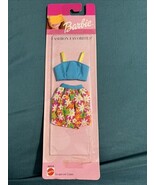 Barbie Fashion Favorites NIP New 2000 Outfit Blue Top Floral Skirt Matte... - $19.80