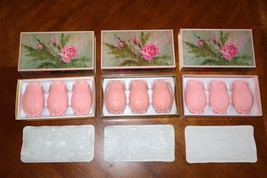 Lot of 3x3 Vintage Avon Touch of Roses Perfumed Soaps 27oz Flower Bulb Shape - £15.18 GBP