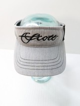 SCOTT Fly Rods Fishing Visor Hat Snap Back Gray Black Adjustable Hard To... - £28.38 GBP