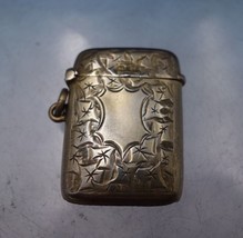 Smith and Bartlam English Estate Sterling Silver Match Safe Vermeil Ivy #6842-2 - $187.11