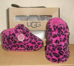 Ugg Bixbee Leopard Baby Girl Booties Size 2/3 (6-12 Months) - £23.34 GBP