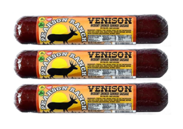 Pearson Ranch Venison Hickory Smoked Wild Game Summer Sausage Pack of 3 - £29.41 GBP