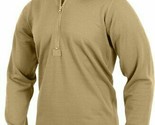 PRE-OWNED GEN III MID WEIGHT L2 COLD WEATHER SHIRT COYOTE WAFFLE ECWS AL... - $38.69