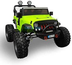 Lifted Jeep Monster Edition Ride On Car 12V - Lime Green - £615.49 GBP