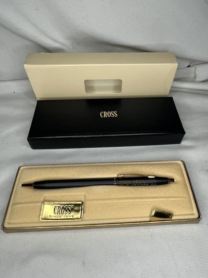 Vintage Cross Ink Pen in Case Kroger Advertisement - $16.00