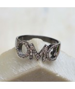 925 Sterling Silver Ring natural Pave Diamond &#39;OMG&#39; Alphabet Handmade Je... - $199.01 CAD