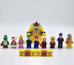 Er mario brothers toad peach yoshi bowser wario waluigi minifigures set lego compatible thumb200