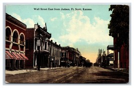 Wall Street View Looking East Fort Scott Kansas KS UNP DB Postcard P20 - £5.72 GBP