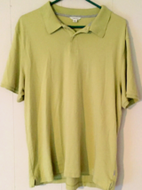 Calvin Klein polo shirt size L men 100%cotton short sleeve light greenish color - £4.65 GBP