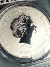 2023 P TUVALU - THE FANCY - BLACK FLAG **FIRST STRIKE** SILVER DOLLAR PC... - $125.00