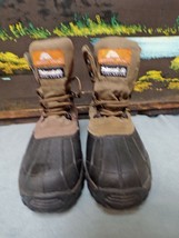 Ozark Trail Womens Winter Boots Brown Black Duck Toe Waterproof Lace Up Size 7 - £12.17 GBP