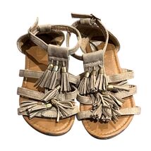 Capelli New York Kids Beige Tassel Strappy Sandals 1Y - $10.76 CAD