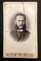 Antique Photograph of Handsome Young Man Interesting Facial Hair French - £11.19 GBP
