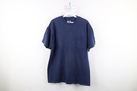 Vtg 90s Streetwear Mens Large Distressed Blank Short Sleeve Pocket T-Shi... - £27.33 GBP