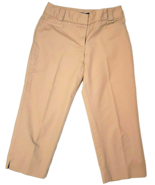 Apt 9 Womens Cropped Pants Slacks Size 6 Maxwell Beige Cotton Blend Exce... - $13.56 CAD