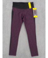 KIRKLAND SIGNATURE ACTIVE TIGHT LADIES SZ S 28 X 27 PURPLE BLACK JACQUAR... - $11.99