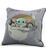 Throw Pillow Cover Decorative 15x15 Star Wars Mandalorian The Child Baby... - £22.14 GBP