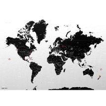 Palomar Magic World Map w/ 176 Dots, For Office or Home (Standard 39&quot; x 28&quot;) - £28.68 GBP