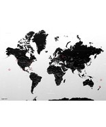 Palomar Magic World Map w/ 176 Dots, For Office or Home (Standard 39&quot; x ... - £28.31 GBP