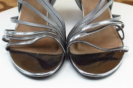 Naturalizer Sz 9.5 M Silver Strappy Synthetic Women Sandals Flourish - £15.61 GBP