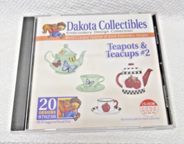 Dakota Collectibles Machine Embroidery Designs Cd Teapots &amp; Teacups #2 - $12.38