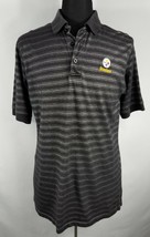 NFL Short Sleeve Shirt Pittsburgh Steelers Polo Golf Mens Medium Black S... - £14.16 GBP