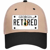 Retired Georgia Novelty Khaki Mesh License Plate Hat - £22.80 GBP