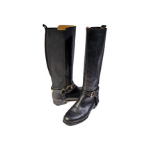 Ralph Lauren Boots Black Leather Riding Boots Italian Collection Size 8 | 38.5 - £231.73 GBP