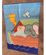 Appliqued Noahs Ark Garden Flag 28 x 40 In Double Sided Heavy Duty Nylon... - £9.98 GBP