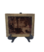 Antique Black &amp; White Print In Love by Marcus Stone Gold Frame 8 x 10 w ... - $260.61