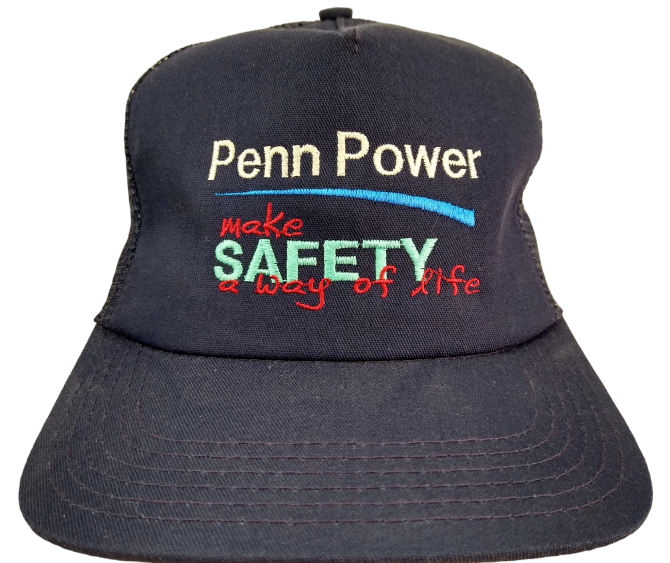 Primary image for Penn Power Safety Blue Snapback Mesh Trucker Hat Cap Made in USA