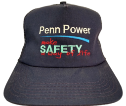 Penn Power Safety Blue Snapback Mesh Trucker Hat Cap Made in USA - $9.46