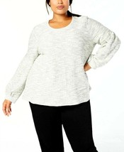 Style and Co Womens Plus Size French Terry Bishop-Sleeve Top,Size 0X - $19.80