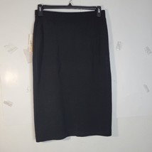 NWT Liz Claiborne Dresses Black Wool Sweater Skirt Issues on waist band Size 8 - £13.86 GBP