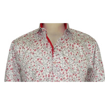 Men Shirt J.Valintin Turkey Usa All Egyptian Cotton Axxess Style 3325-01 Red image 8