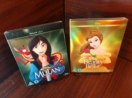 Mulan 2 Movies Collection +Beauty and the Beast (Blu-ray)Slipcover-NEW-Free S&amp;H! - £29.44 GBP