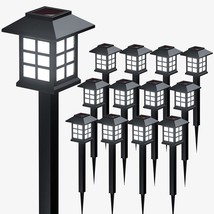Solar Outdoor Lights 12 Pack Waterproof Pathway 10 Hrs Long Lasting LED ... - £44.84 GBP