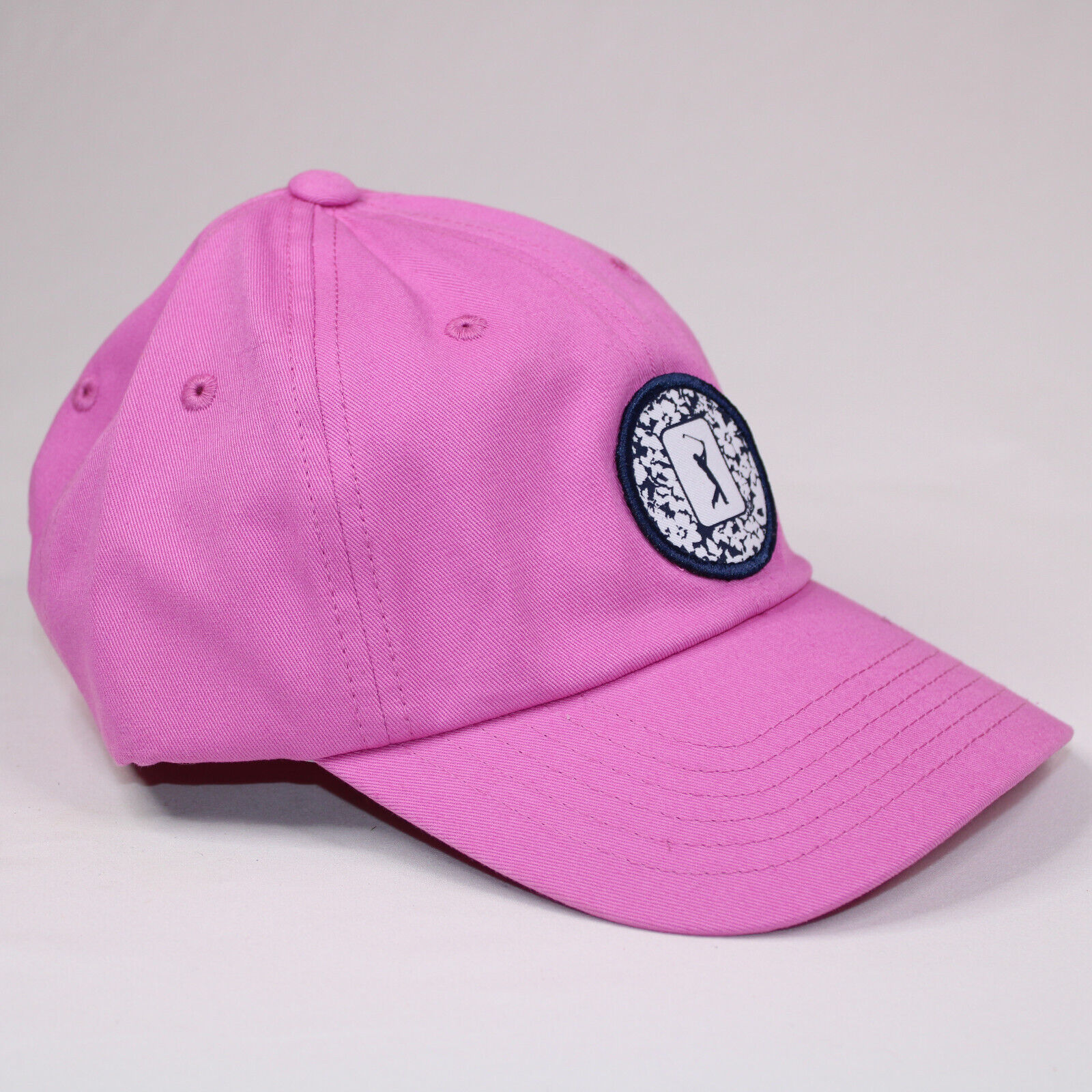 Primary image for PGA Tour Women's Adjustable Golf Hat PINK With Floral Patch New Baseball Cap Hat