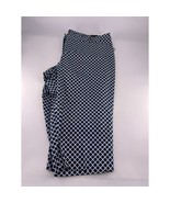 Zac and Rachel Woman Size 24 W Plus Capris Blue White Slim Crop Geometri... - €10,47 EUR