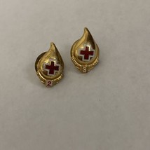 American Red Cross Blood Donor Pin 3 Gallon And 3  Gallon Lot Of 2 Pins - $8.40