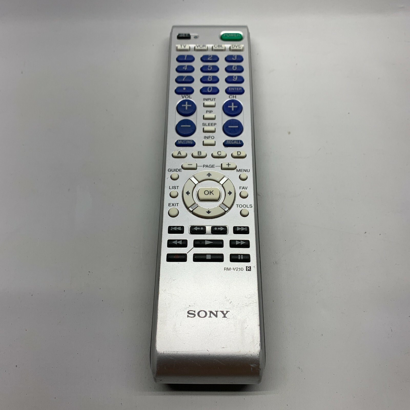 Sony RM-V210 Remote Control 4 Device Universal TV VCR CBL DVD Used Tested - $12.95