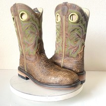 Lane Capitan Cheyenne Steel Toe Mens Cowboy Boots 10 D Wide Square Brown... - $163.35