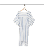 FRAME Striped Cotton Gauze Cover Up Dress, Beach Dress, Blue &amp; White, On... - $2,782.45 MXN