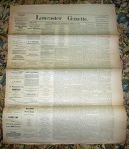 Lancaster, New Hampshire Gazette Newspaper - September 20, 1887 - £15.54 GBP