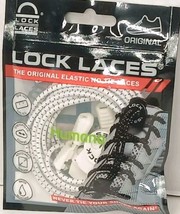 Lock Laces  Elastic No Tie Shoelaces One Size Fits All WHITE - £7.69 GBP